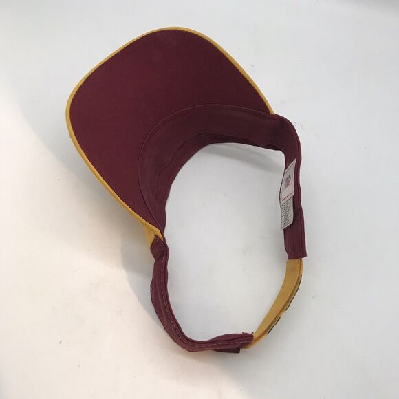 Washington Redskins NFL Visor Burgundy & Gold Twill Embroidered Logo Strapback - Picture 7 of 9